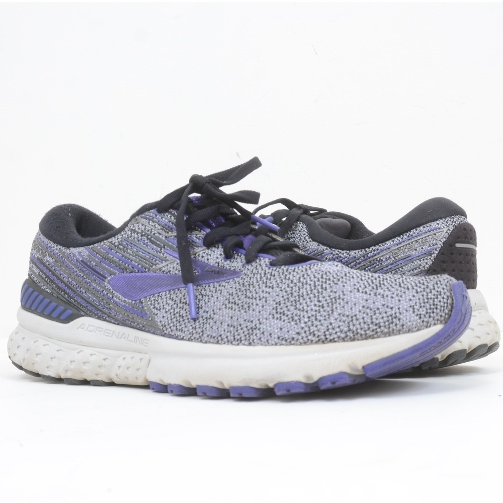 Brooks Adrenaline GTS 19 Women's 10B Gray Purple Running Shoes Lo Top Sneakers